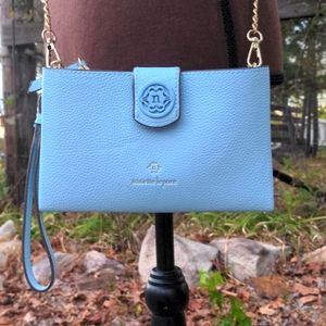 Nanette Lepore Convertible WOS Style Crossbody Bag/ Wristlet in Cornflower Blue